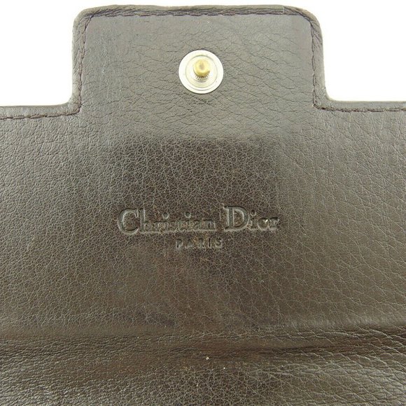 DIOR long wallet tratter beige canvas x leather Authentic - Picture 10 of 10